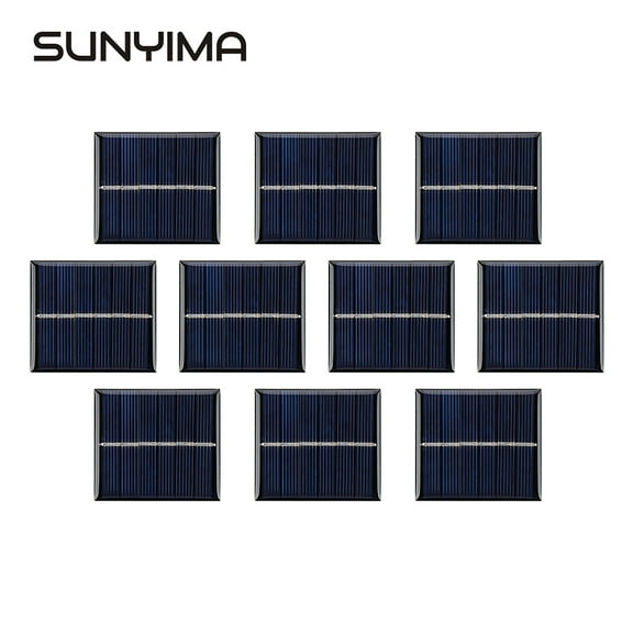 AOSHIKE 10Pcs 3V 120mA Micro Solar Panels Cells DIY Solar Epoxy Plate Electric Toy Materials Photovoltaic Cells Charger 60mmx55mm/2.36"x2.16"