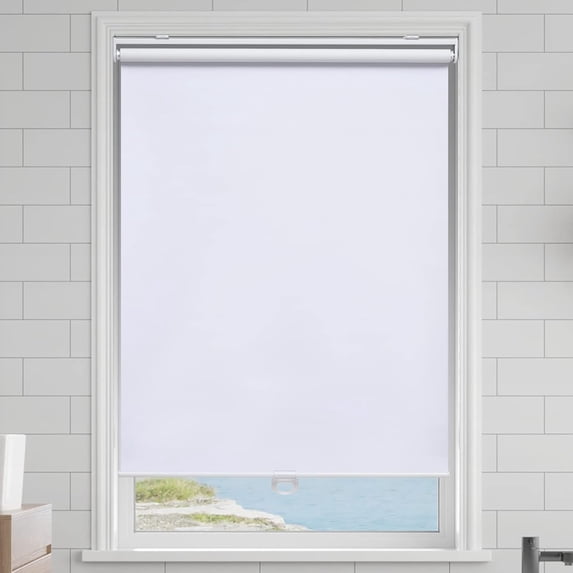 AOSKY Cordless Blackout Roller Shade for Window,High-Grade Blinds with Spring System. UV Protection,Durable,Easy.The More Suitable Choice in Shades for Home and Office,44" W x 72" H,White