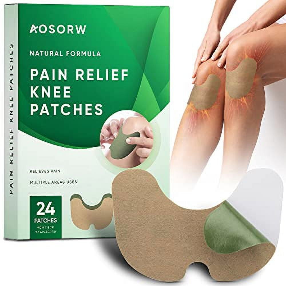 AOSORW Pain Relief Patches 24 Count, Knee Back Shoulder Neck Heat