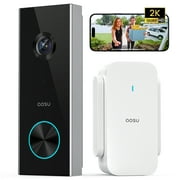 AOSU 2K Wireless Doorbell Camera with Chime, No Monthly Fee,180-Day Battery Life Wi-Fi Video Doorbell with PIR Motion Detection, IR Night Vision,2-Way Audio, Work with Alexa & Google Assistant