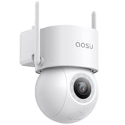 AOSU 3K/5MP Security Camera with Spotlight, 2 Way Audio, 360° View Outdoor Surveillance Camera Wired, Waterproof, Auto-Tracking, No Monthly Fee