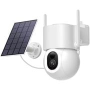 AOSU 3K/5MP Security Cameras Wireless Outdoor, Solar Powered 400-Lumen Spotlight Camera, 360° Pan/Tilt Surveillance, Night Vision, 2.4G WiFi Camera, Auto Tracking, AI Human/Vehicle/Pet Detection