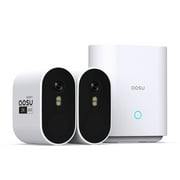 aosu 2K QHD 3.0-MP Outdoor Dual-Band WirelessCam System 2 Cam Kit with 2 Cameras and 4-Channel Home Station Recorder, C6P2AH11, C6P2AH11