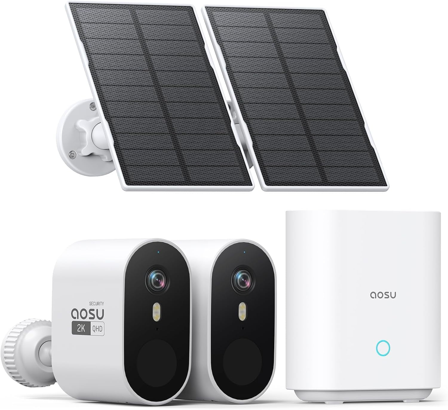AOSU Solar Security Cameras Wireless Outdoor, 2K QHD Home Security ...