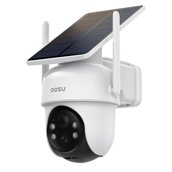 aosu 2K QHD 3.0-MP Wi-Fi Outdoor AI-Smart Solar Security Camera with Panoramic PTZ and Auto-Tracking, C9C2CA11