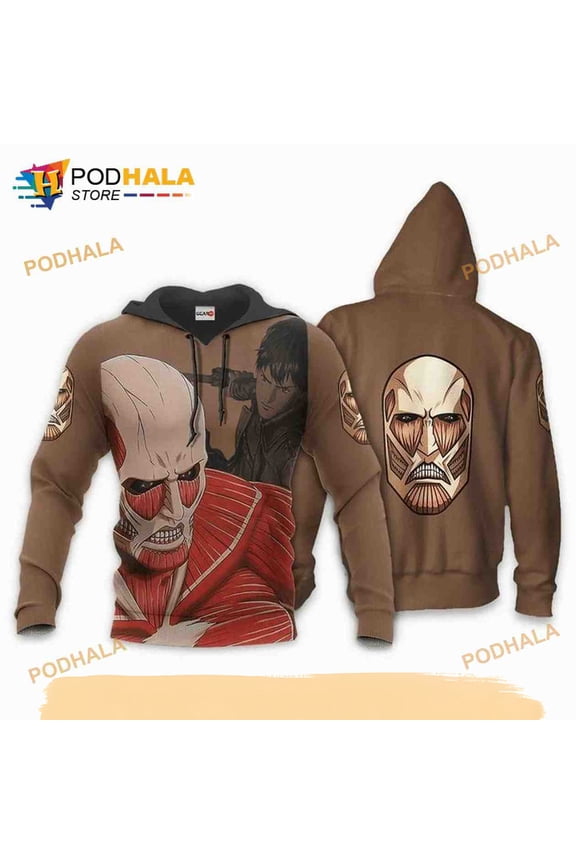 AOT Giant Titan Attack On Titan Anime Manga 3D Hoodie