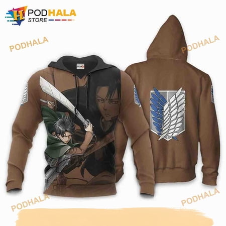 AOT Levi Ackerman Attack On Titan Anime Manga 3D Hoodie