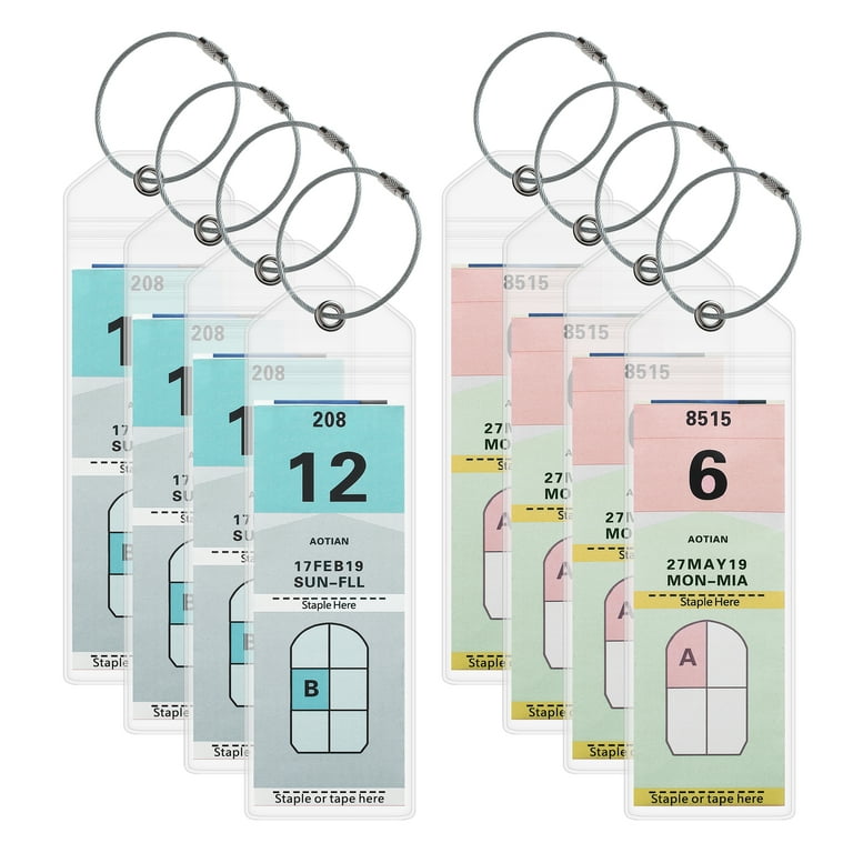 AOTIAN 8 Pack Clear PVC Cruise Luggage Tag Holder for Royal