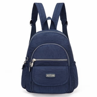 AOTIAN Mini Nylon Women Backpacks Casual Lightweight Small Daypack Deep Blue