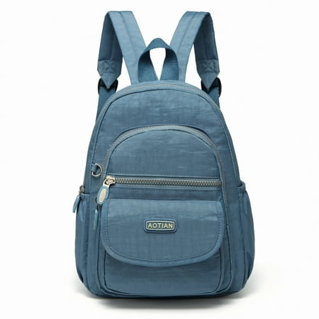 AOTIAN Mini Nylon Women Backpacks Casual Lightweight Small Daypack Light Blue