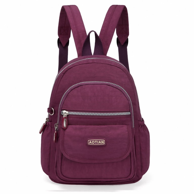 aotian mini backpack Amazon Small Purple Backpack Purse Aotian Mini Nylon Women Backpacks Casual  Lightweight Small Daypack Purple
