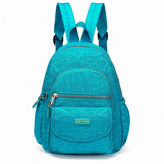 AOTIAN Mini Nylon Women Backpacks Casual Lightweight Small Daypack Wake Blue