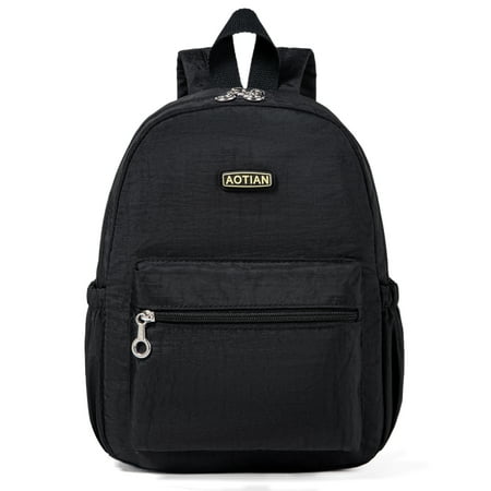 AOTIAN Women’s Nylon Mini Casual Daypacks Small Backpack Black