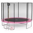 thumbnail image 1 of AOTOB 12FT Trampoline for Kids & Adults, 1400LBS Heavy-Duty Outdoor Backyard Trampoline with Safety Enclosure Net & Ladder, No Gap Design Birthday Gift, Pink, 1 of 8