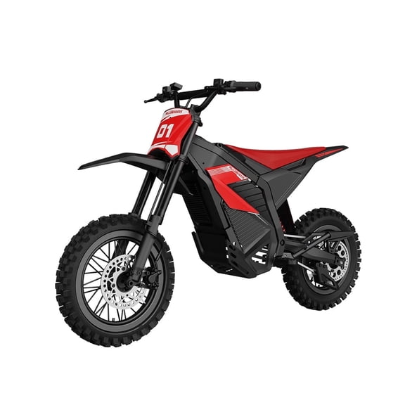 GOLUCKY 3350W Electric Dirt Bike for Adults Teen, 48V 26AH Battery, 20 MPH & 28Miles, 14"/12" Fat Tires Motorized Dirt Bikes