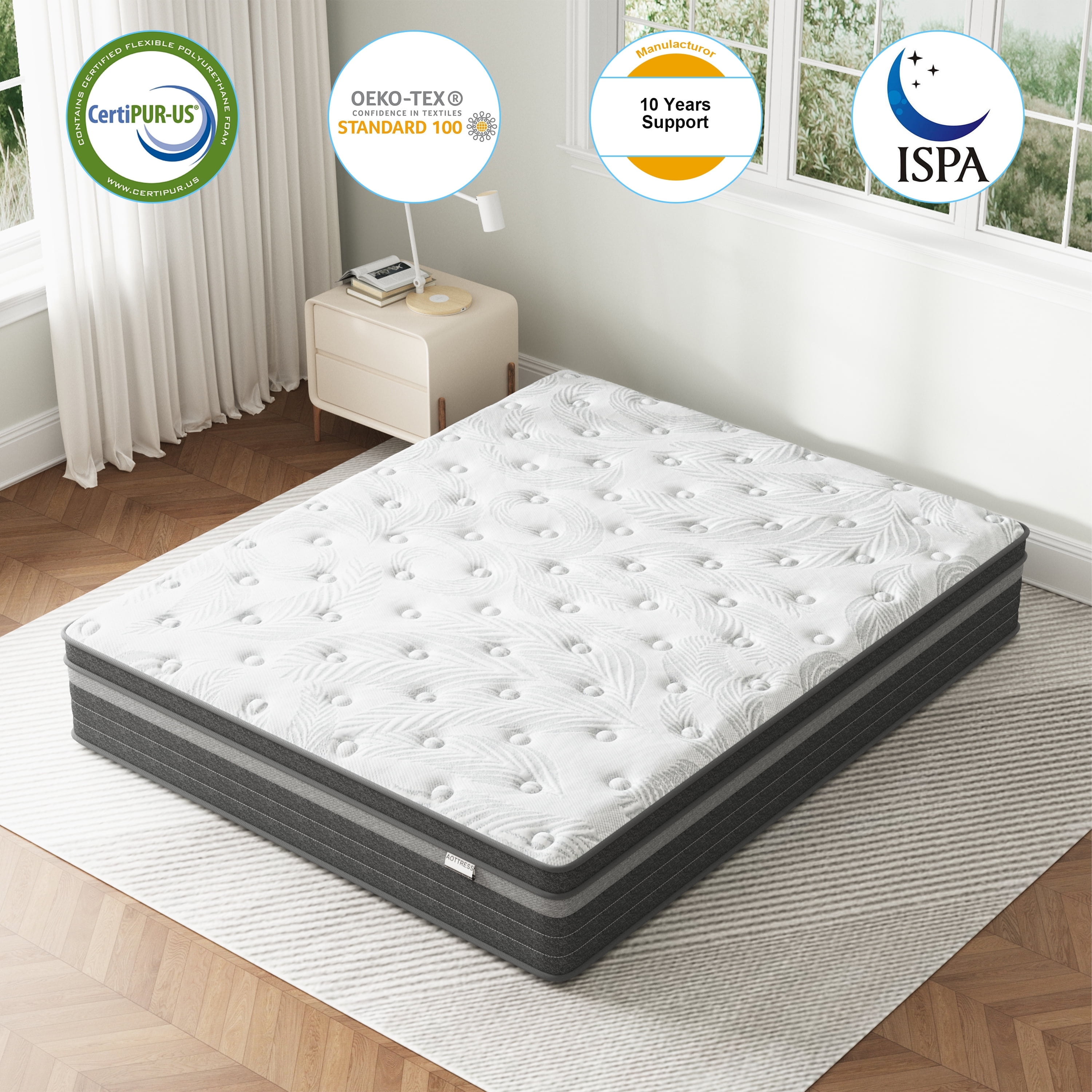 ViscoLogic Cool 1" Queen Size Gel Memory Foam Mattress Topper Pad Made in Canada CertiPUR-US