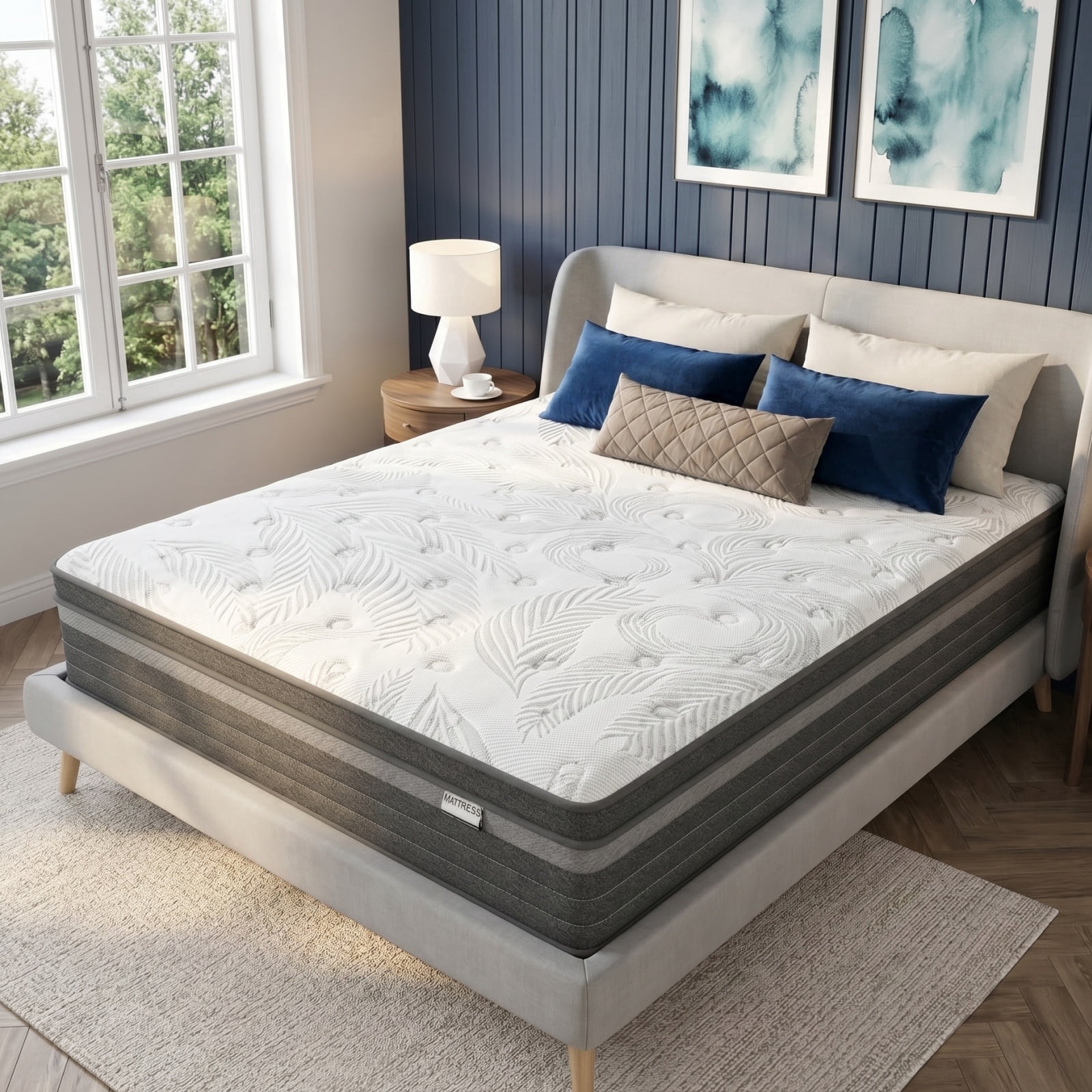 AOTTRESS 14 inch Twin Size Mattress in a Box, Medium Firm Hybrid Cooling Gel Memory Foam for Kids ,Back Pain Adults, Motion Isolation & CertiPUR-US Certified