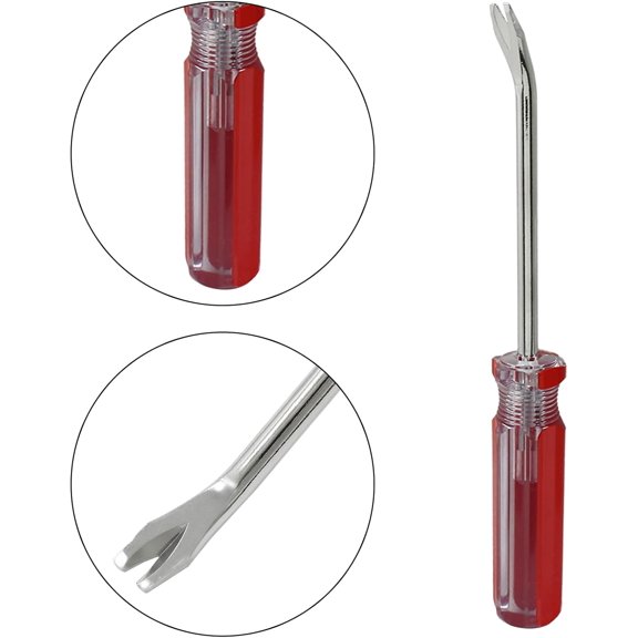AOUHML-3 Pcs Tack Lifter Nail Puller, Elbow Head V Tip Nail Staple Rivet Tack Puller Screwdriver Tool, Length: 7.4"