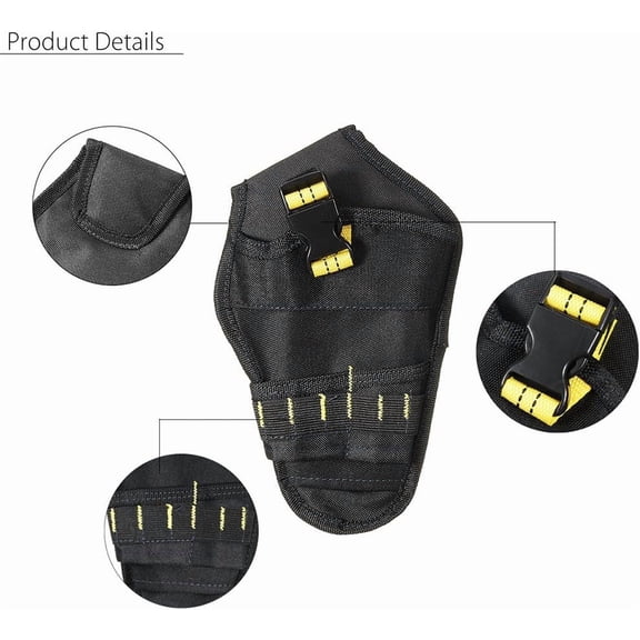 AOUHML-Fast Draw Drill Holster,Heavy-Duty Impact Driver Holster,Specialist Driver Tool Bag Drill-Holster and Drill-Bits,Drill Pouch Fits Most Drills,Screwdriver Wrench Hammer