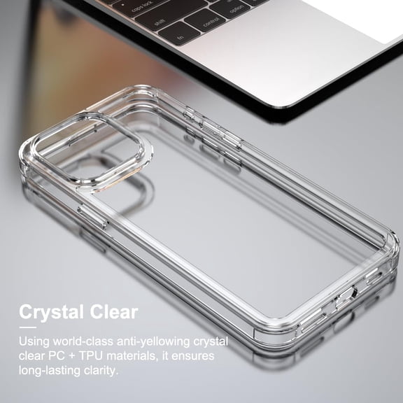 AOUHML-for iPhone 15 Pro Max Clear Bumper Frame No-Back Case, Slim Fit Ultra-Light Anti-Yellowing Transparent Protection Bezel Phone Cover Case 6.7" 2023