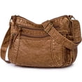 thumbnail image 1 of AOUNQ Crossbody Bags for Women,Retro Denim Bag,Ladies Leather Purses and Handbags,Fashion Shoulder Bag Hobo Bag Pocketbooks,Brown, 1 of 6