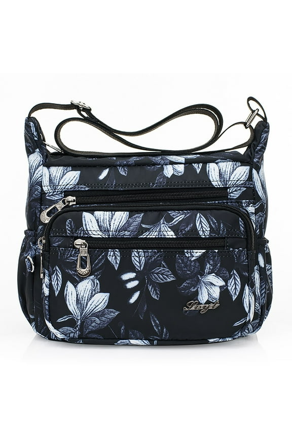Crossbody Purses and Handbags for Women Adjustable Ladies Shoulder Bags Multi Pocket Travel Tote Bag,White Flower