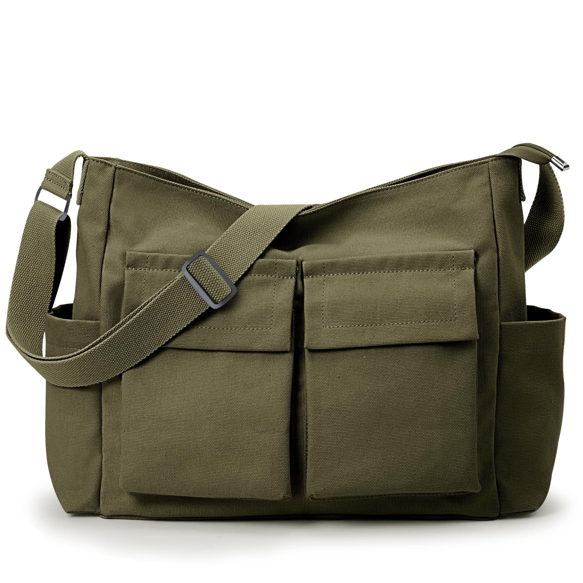 AOUNQ Canvas Tote Bag Messenger Bag,Vintage Crossbody Bag for