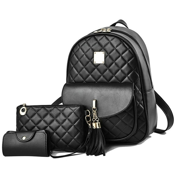 AOUNQ Mini Backpack for Women,PU Leather Small Backpack Purse,Fashion Multipurpose Design Ladies Travel Backpack with Wallet