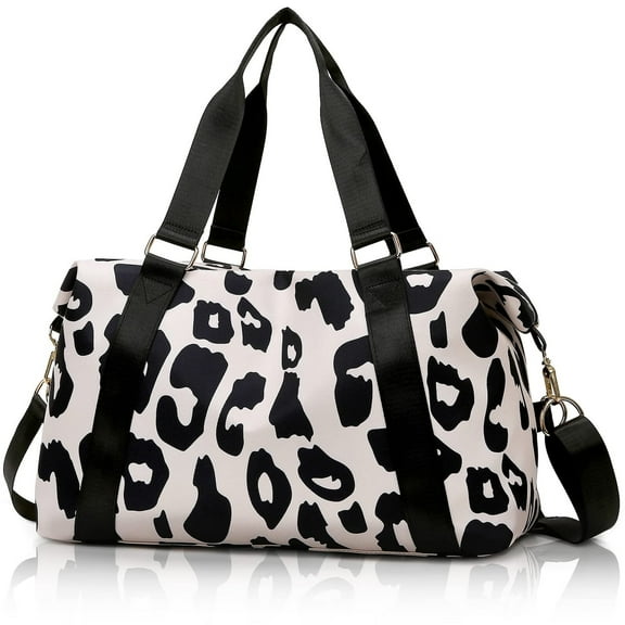 AOUNQ Travel Duffle Bags for Women Weekender Overnight Bag with Wet Dry Pocket Gym Bag Carry on Duffel Tote Bag,Black