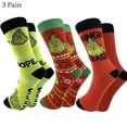 thumbnail image 1 of AOUSIN 3 Pair Adult Cartoon Christmas Slipper Socks Thick Warm Sleeping Socks Holiday Crew Socks, 1 of 7