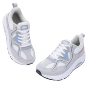 Extra Wide Toe Box Arch Support Walking Shoes,Orthotic Plantar Fasciitis Tennis Sneaker,Gray&white,Size 7.5