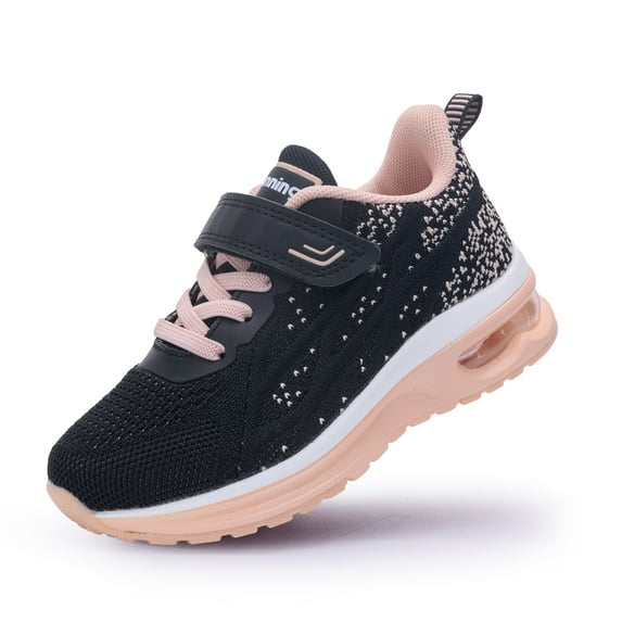 AOV Kids Shoes for Boys Girls Children Tennis Sports Athletic School Running Sneakers (BlackOrange Size 13.5 Child)