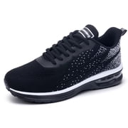 AOV Tennis Shoes for Men Athletic Running Sneakers for Sport Gym Jogging Walking Black US 7.5