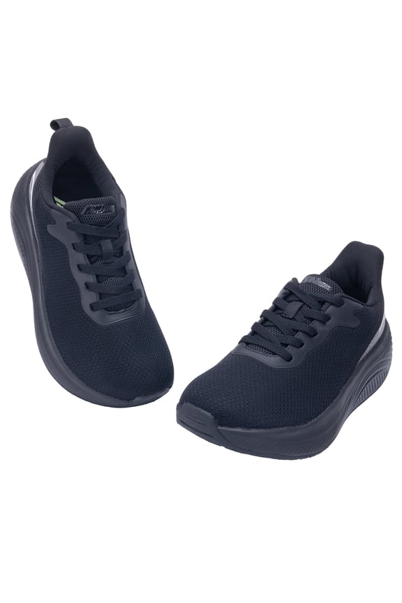 Wide Toe Box Shoes Women Arch Support Walking Shoes for Plantar Fasciitis Orthotic Tennis Sneakers AllBlack Size 11