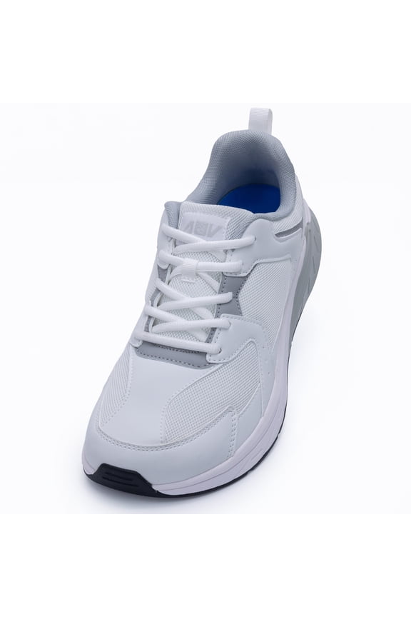 Wide Toe Box Walking Shoes for Men Arch Support Sneakers Plantar Fasciitis Orthotic Tennis Shoes for Gym Workout Jogging WhiteGrey Size 12