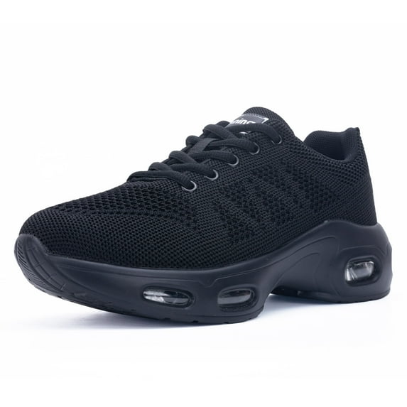AOV Womens Running Shoes Walking Tennis Gym Fashion Sneakers Athletic Casual Comfortable Breathable Jogging Shoe AllBlack US 8.5
