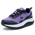 thumbnail image 1 of AOV Womens Walking Shoes for Plantar Fasciitis, Arch Support Athletic Tennis Sneakers Orthotic Comfortable Shoes for Standing All Day BlackPurple US 7, 1 of 7