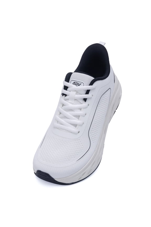 Womens Wide Toe Box Walking Shoes Arch Support Plantar Fasciitis Tennis Sneakers Casual Athletic Running Shoes WhiteBlack Size 8.5