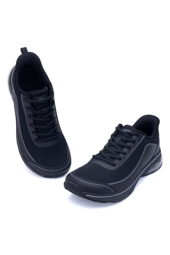 Womens Wide Toe Box Walking Shoes Arch Support Running Shoe Plantar Fasciitis Tennis Sneakers Orthotic for Pain Relief BlackGrey Size 11