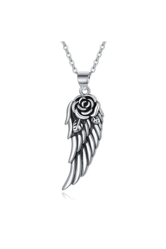 Angel Wing Necklace 925 Sterling Silver Pendant Necklaces Birthday Gifts Jewelry for Women Mom Daughter Wife