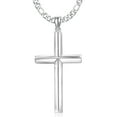 thumbnail image 1 of AOVEAO Cross Necklace 925 Sterling Silver Pendant Necklaces for Men Christian Jewelry Birthday Gift for Boys Dad Son, 1 of 7