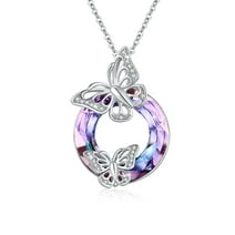ESULOMP Sweet Butterfly Pendant Necklace Cute Acrylic Necklace Color ...