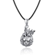 AOVEAO Lion Pendant Necklace 925 Sterling Silver Necklaces for Women Men Jewelry Birthday Gift for Son