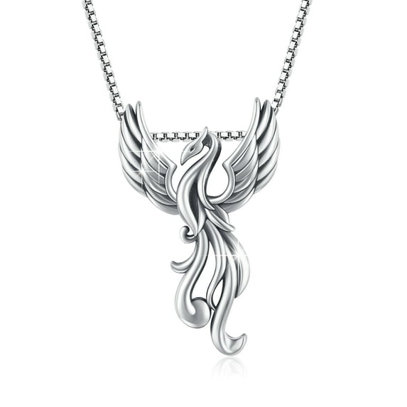 AOVEAO Phoenix Necklace for Women 925 Sterling Silver Pendant Necklaces for Mom Daughter Fashion Jewelry Birthday Mother's Day Gift