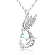 AOVEAO Phoenix Necklace for Women 925 Sterling Silver Pendant Necklaces for Mom Daughter Jewelry Birthday Mothers Day Gift