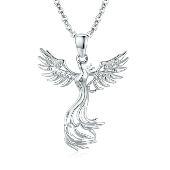 AOVEAO Phoenix Pendant Necklace 925 Sterling Silver Necklaces for Women Mom Daughter Jewelry Birthday Xmas Gift