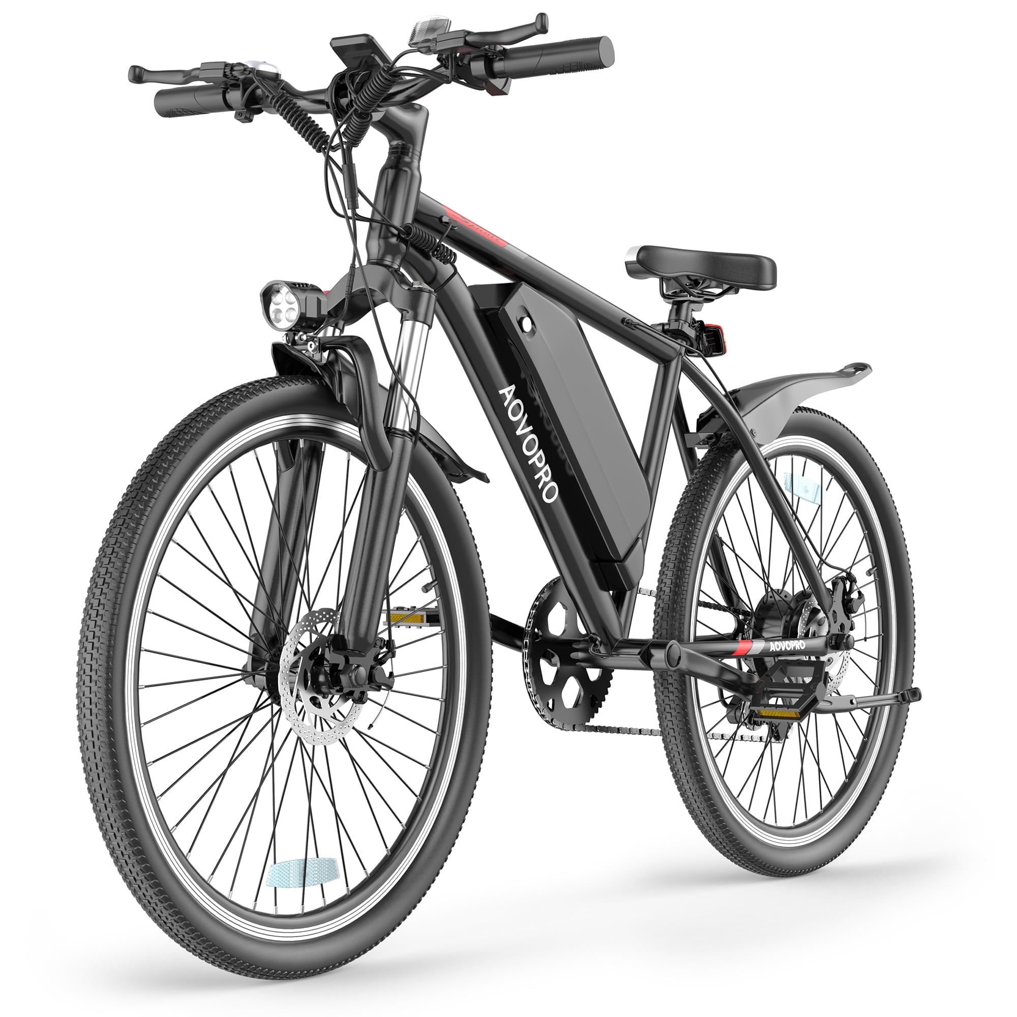 Walmart Saving of  AOVOPRO BK520 Adult Electric Bicycles, 350W 26" Electric Mountain Bicycle, 48V Battery,  22Mph Electric Mountain Bike, Adjustable 7 Speed E-Bikes for Adults UL2849