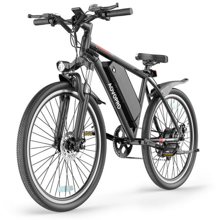 AOVOPRO BK900 Adult Electric Bicycles, 350W 26" Electric Mountain Bicycle, 48V Battery, 22Mph Electric Mountain Bike, Adjustable 7 Speed E-Bikes for Adults UL2849