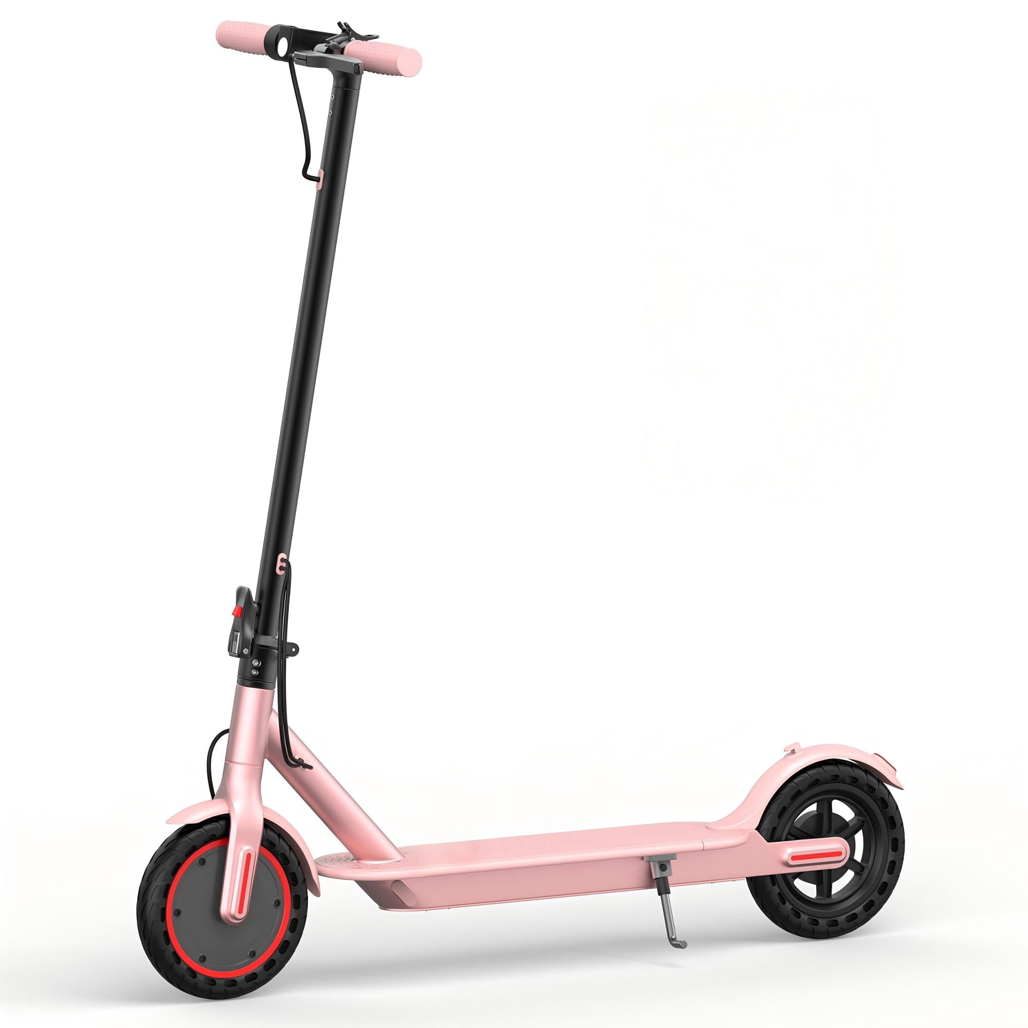 Electric Scooter Pink S78 350W 8.5' Foldable Black E- Scooter for Adults and Child, 21 Miles Range UL2272