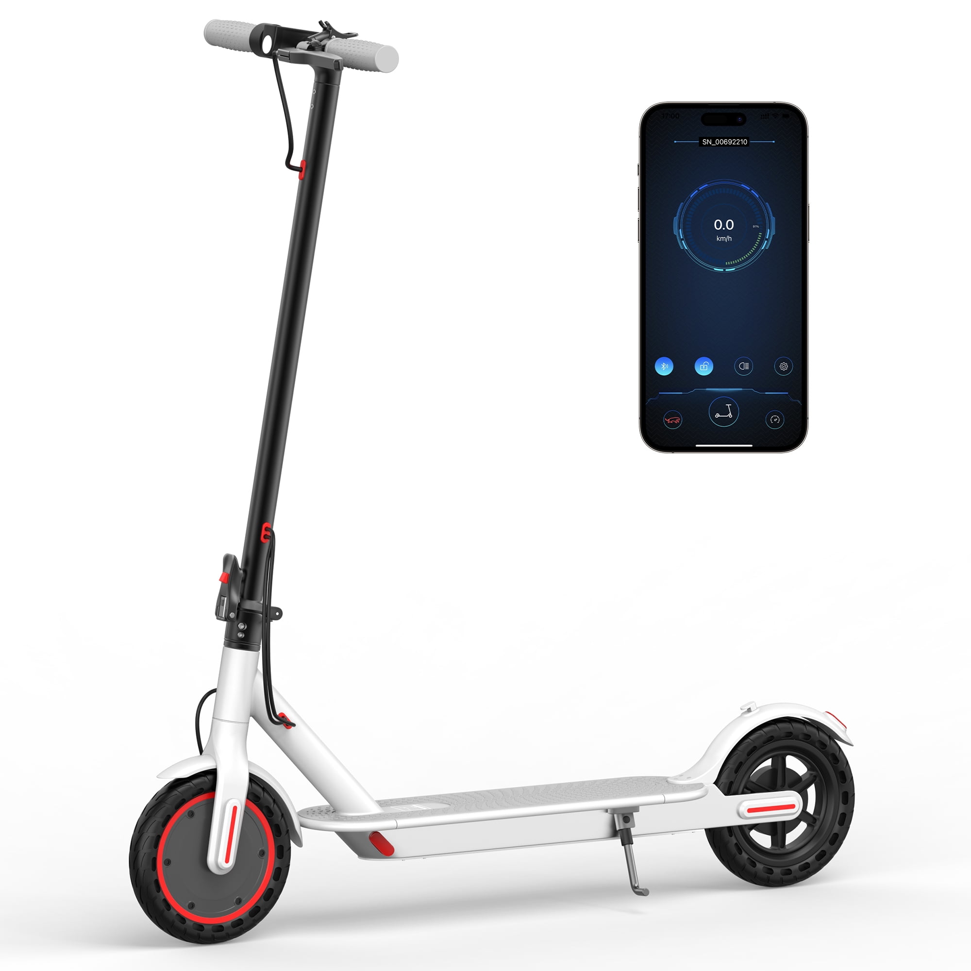 AOVOPRO WHITE ES80 350W 8.5' Foldable Electric Scooter for